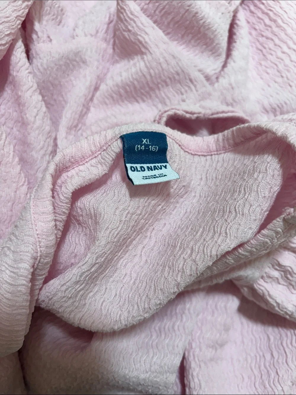 Old Navy Light Pink Tiered Flutter-Sleeve Casual Dress